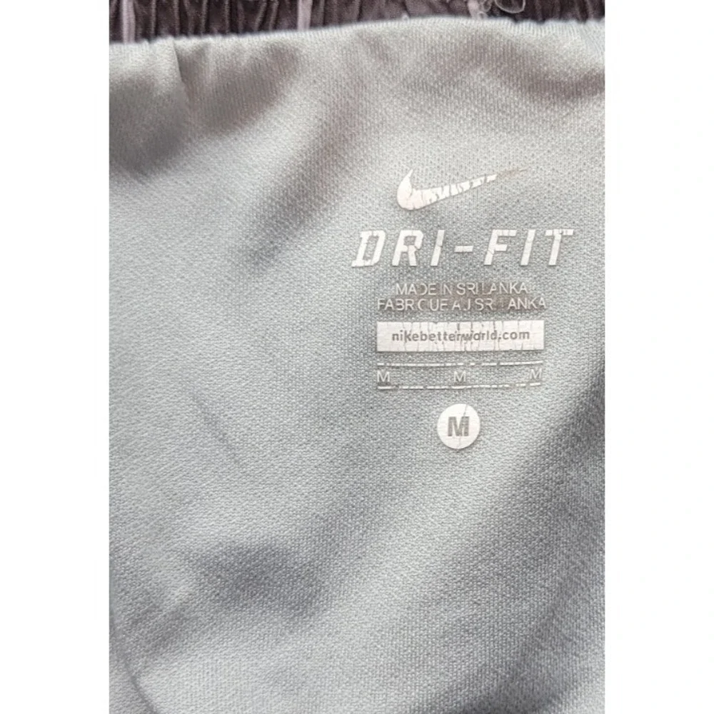 Nike Dri-Fit Shorts Women's Medium Brown Tan Checkerboard, Built-In Brief GUC